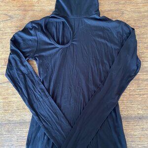 Marcella Turtleneck Cutout Top Black